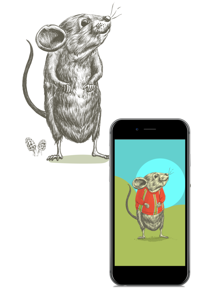 Wallpaper Mouse Art Mockup