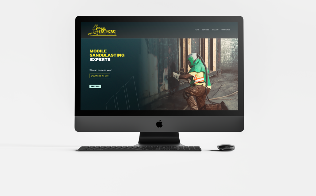 Mr Sandman website mockup