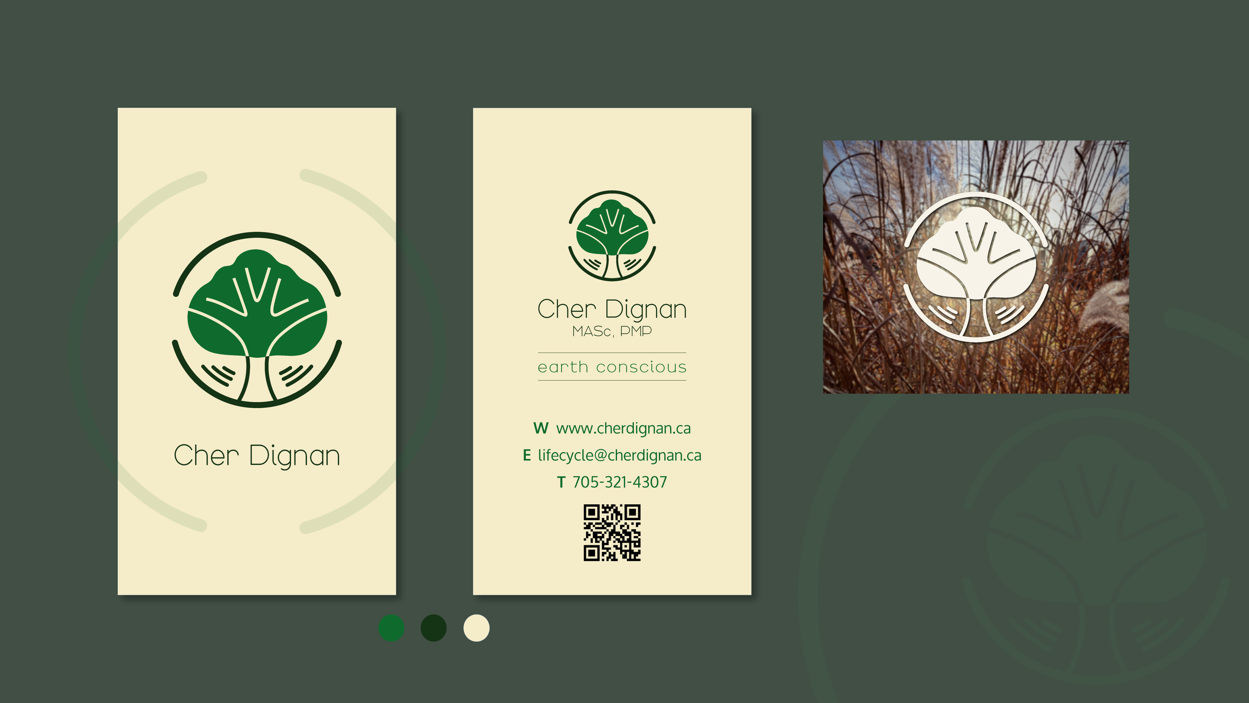 Cher Dignan logo and business card design