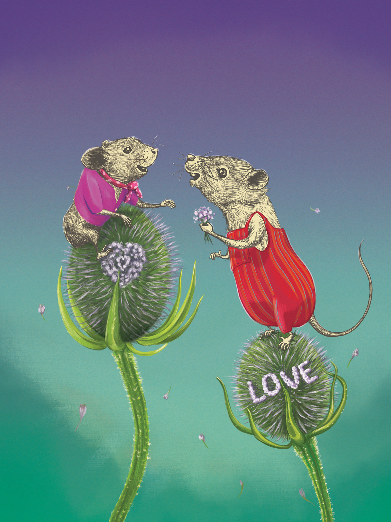 Christina Blackley Art - Mice in Love